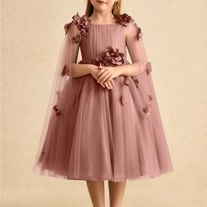Azazie Staria
Dusty Rose Ball-Gown Ruched Tulle Dress